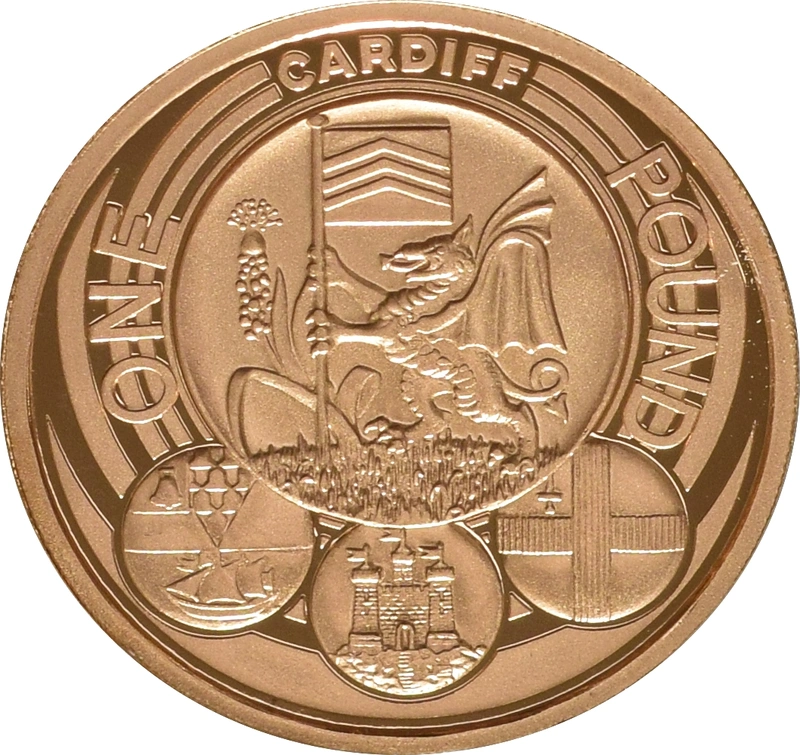 2011 Proof Gold £1 Pound Coin Cardiff