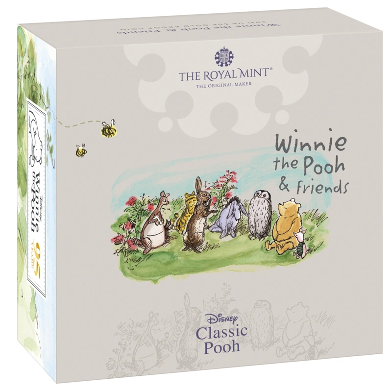 2021 Proof 50p Gold Coin Winnie the Pooh Boxed
