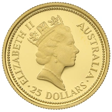 1988 Proof 1/4oz Australian Kangaroo Gold Nugget Coin