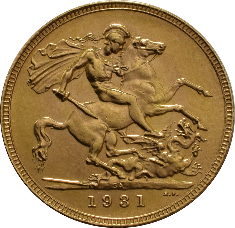 1931 Gold Sovereign - King George V - SA