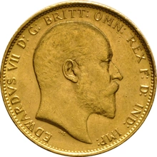 1908 Gold Sovereign Coin Edward VII Melbourne