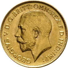 1925 Gold Half Sovereign George V South Africa