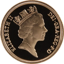 1992 Proof Gold Sovereign Boxed