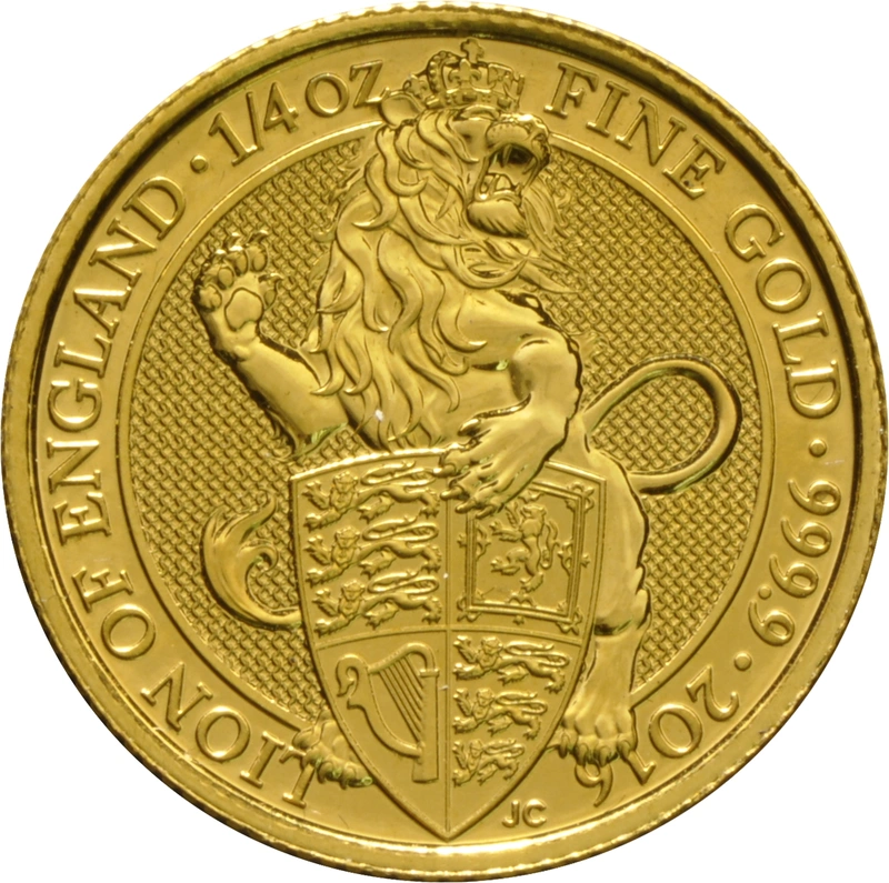 2016 1/4oz Lion of England Gold Coin Queen's Beasts