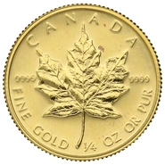 1982 1/4oz Canadian Maple Leaf Gold Coin