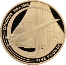 2003 - Gold Five Pound Proof Coin, Concorde