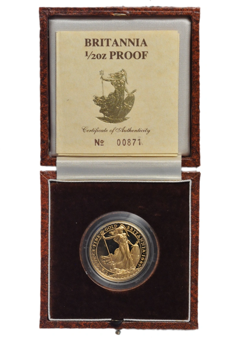 1987 Proof 1/2oz Gold Britannia Coin Boxed