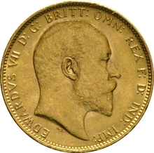 1906 Gold Sovereign Coin Edward VII Melbourne