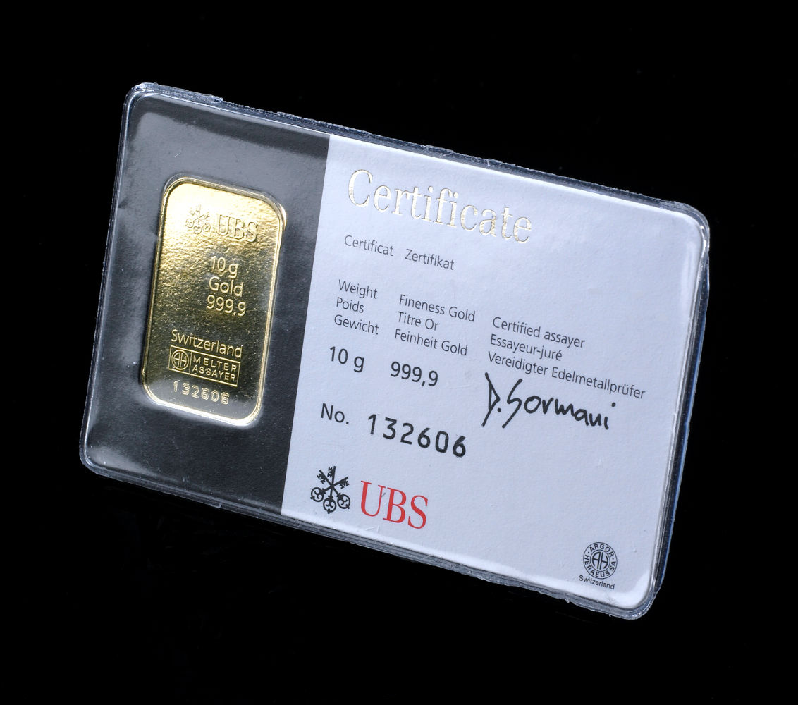 Buy 10 gram Swiss Gold Bars from BullionByPost UK - Up to