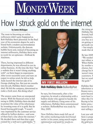 How I Struck Gold on the Internet